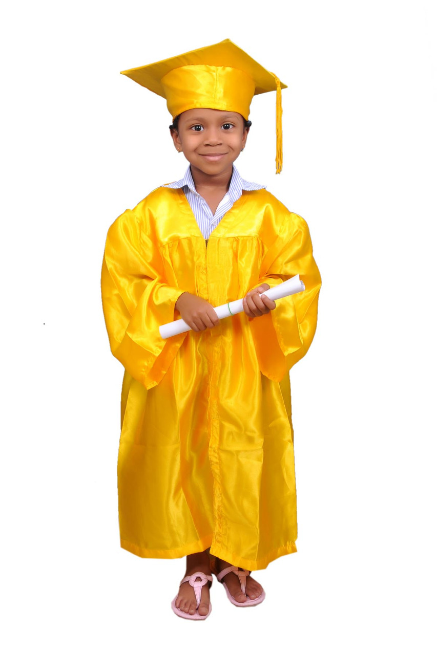 Yellow Kids Convocation Gowns