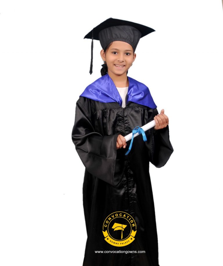 Kids Black Convocation Gown - Convocation Gowns Palace