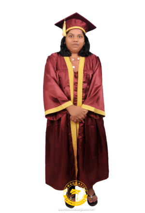 Faculty Maroon Satin Convocation Gown