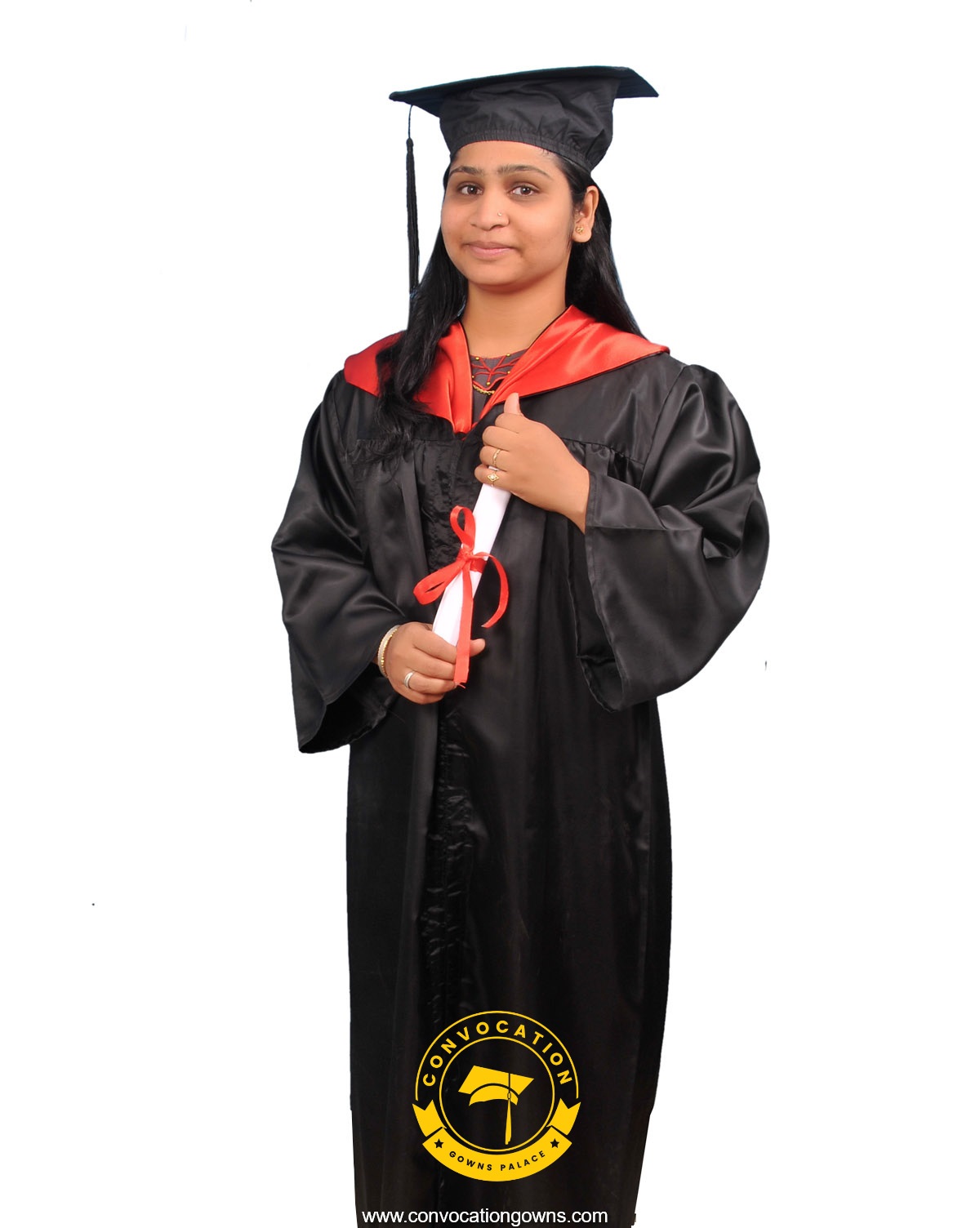 Satin Hire Black Shiny Graduation Gown and Cap at Rs 140/piece in Mumbai |  ID: 22288687497